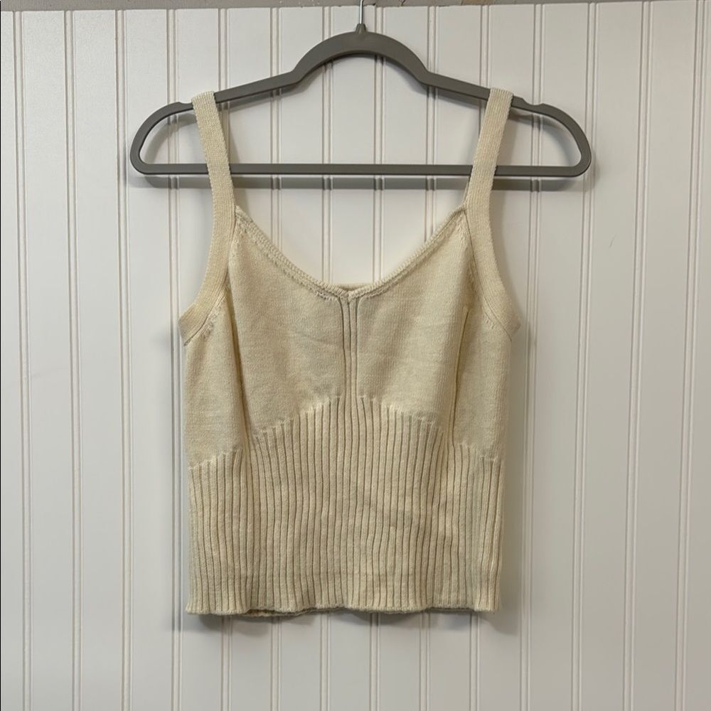 Broadway 38 Knit Ivory Women's Tank Top Sweater